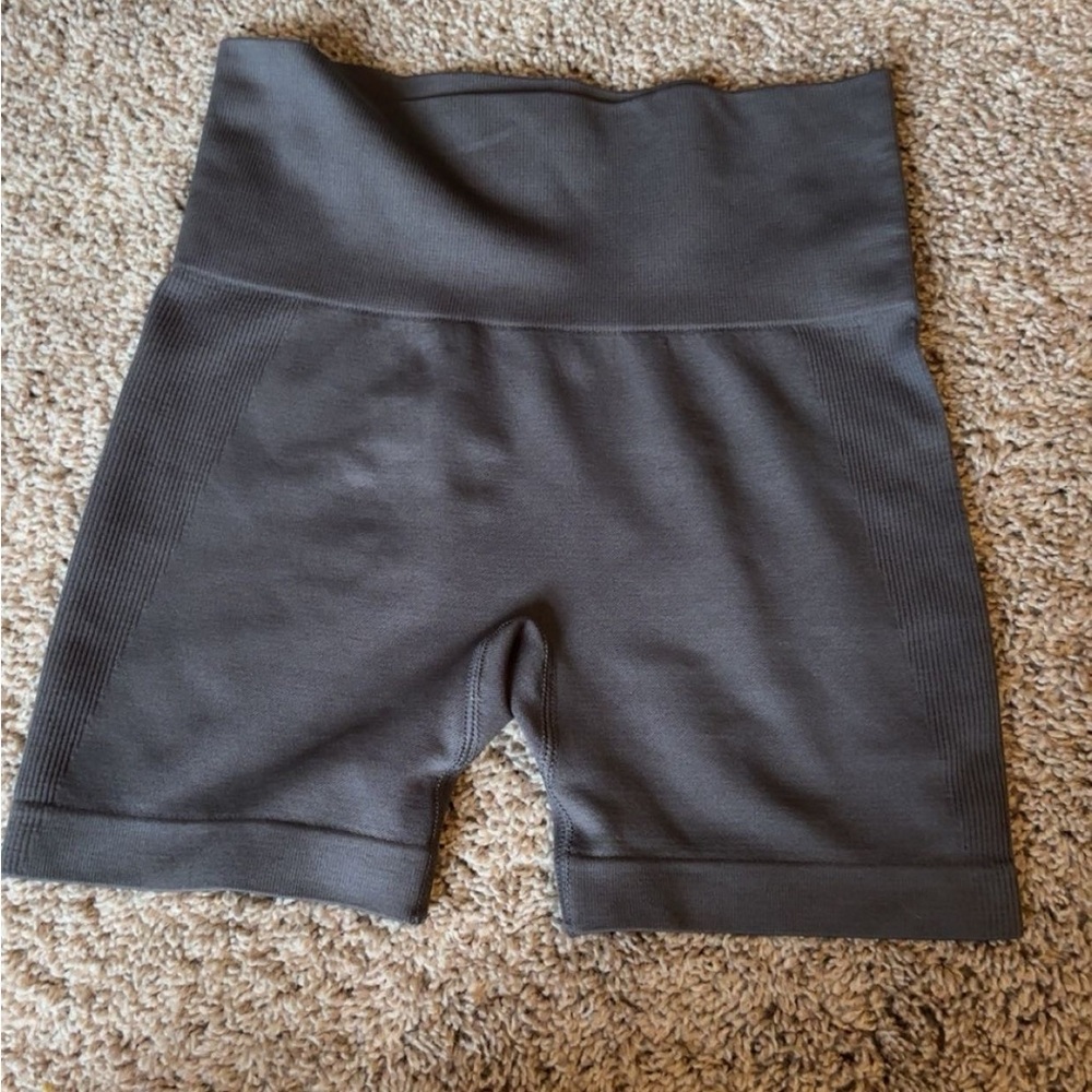 Gray Women's High-Waisted Shorts